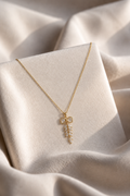 Ivory Bow Crystal Necklace