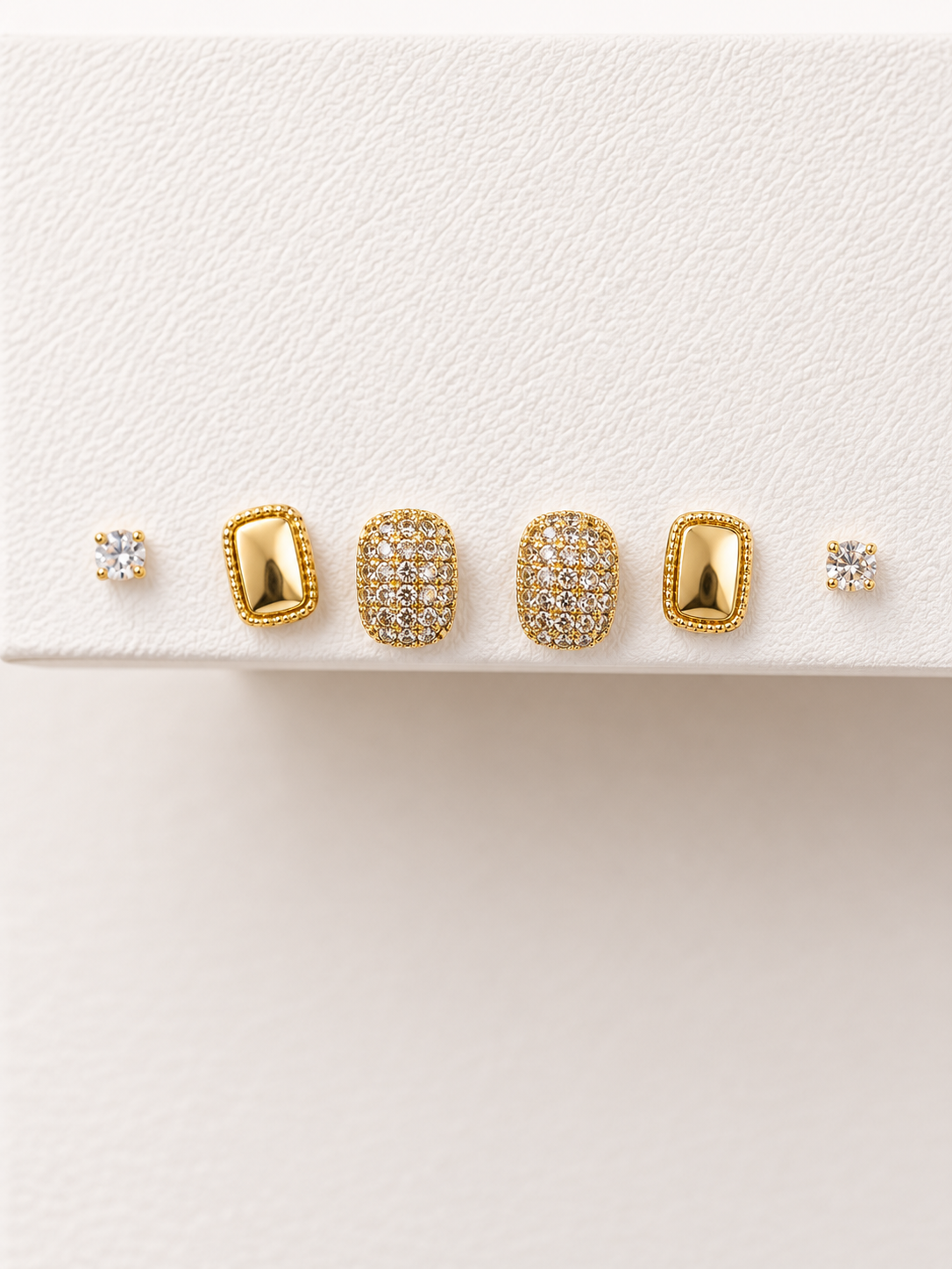 Crystal Square Studs