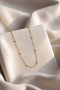 Golden Bead Station Necklace