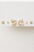 Golden Bloom Pearl Earrings