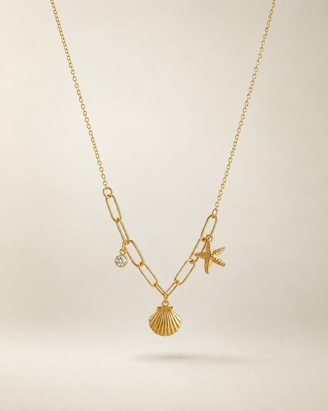 Golden Coast Charm Necklace