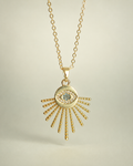 Golden Eye Rays Necklace