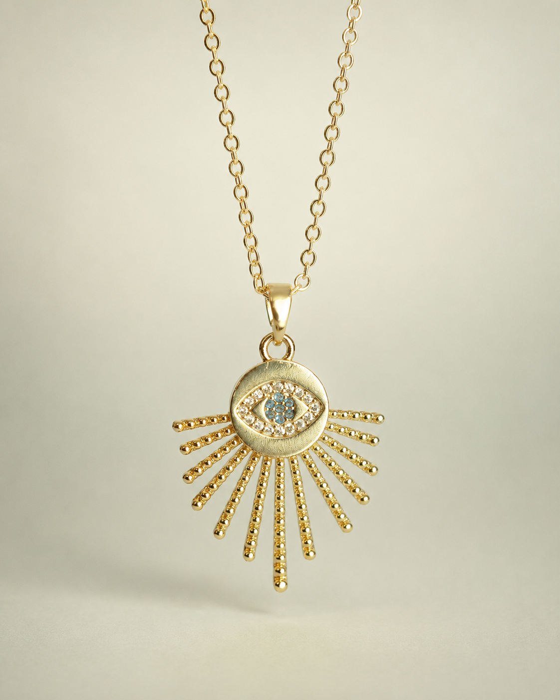 Golden Eye Rays Necklace