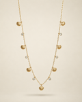 Golden Shell Cascade Necklace