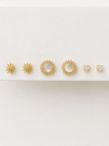 Golden Sunburst Pearl Stud