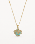 Pearl Heart Medallion Necklace