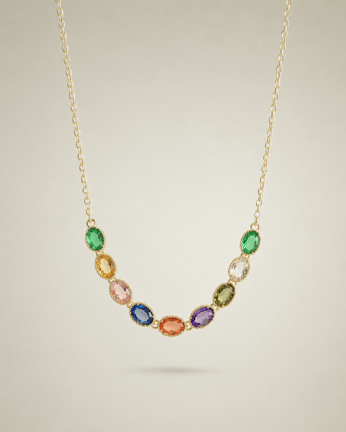 Rainbow Gemstones Necklace