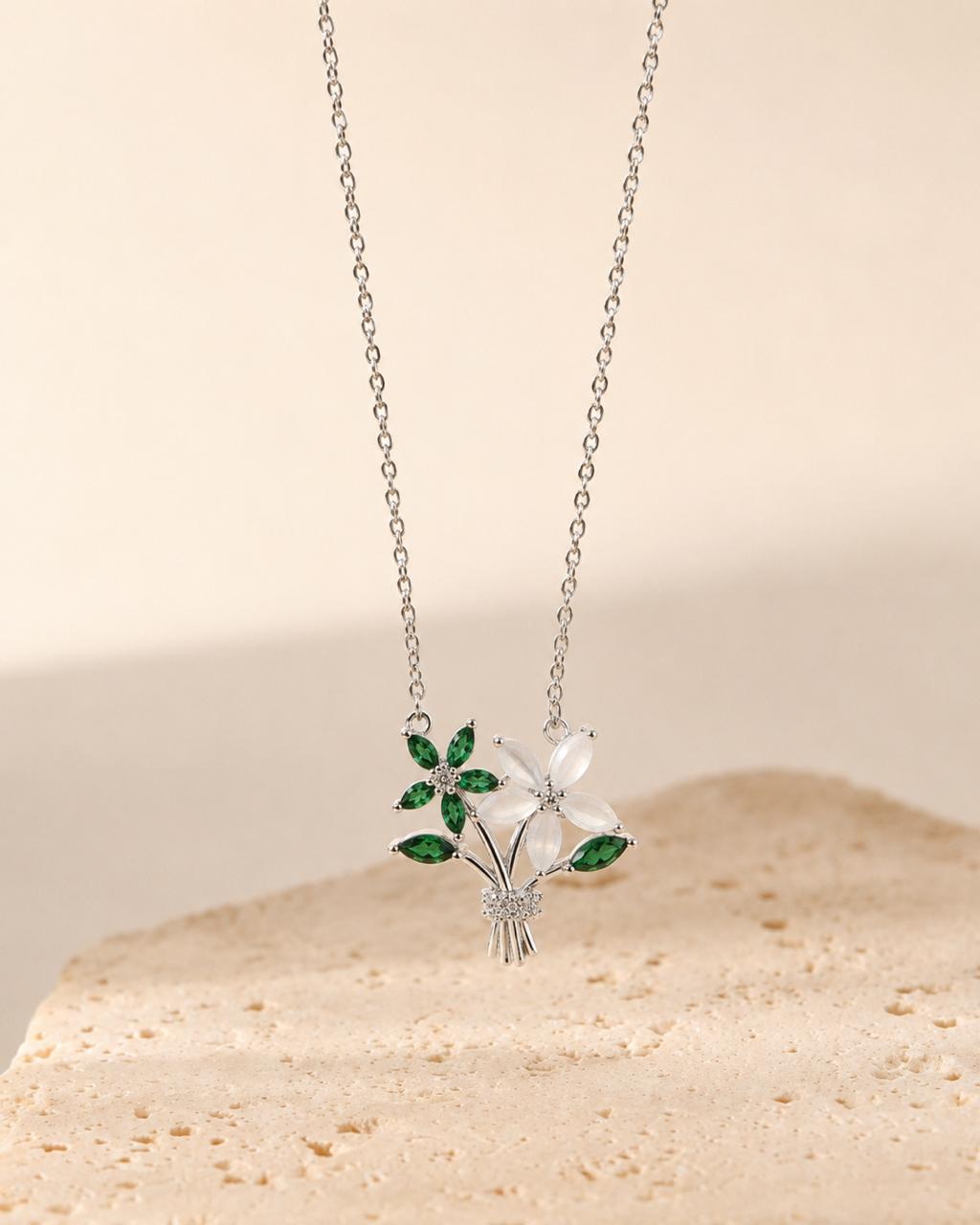 Emerald Bouquet Necklace