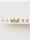 Crystal bow earrings