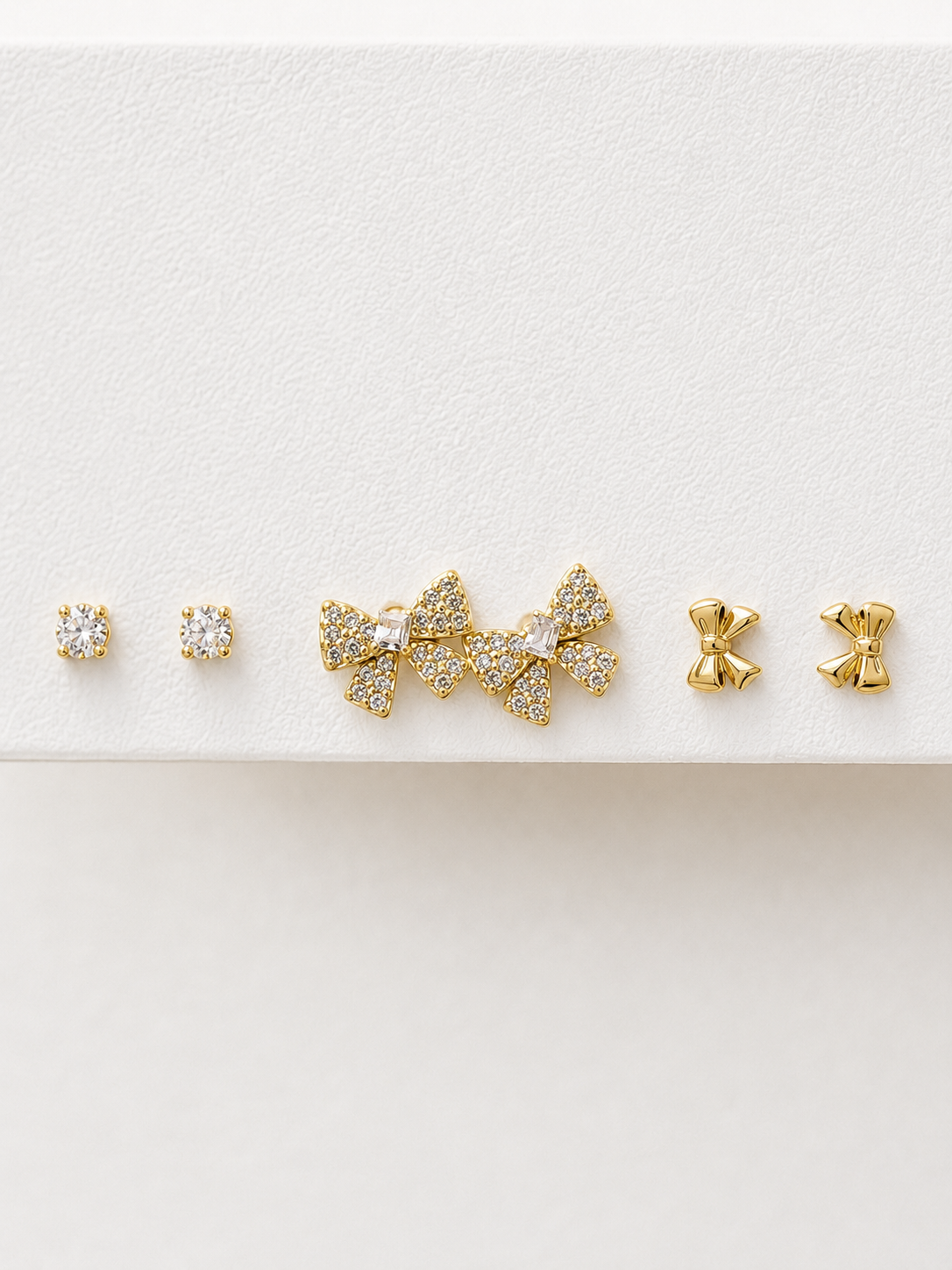 Crystal bow earrings