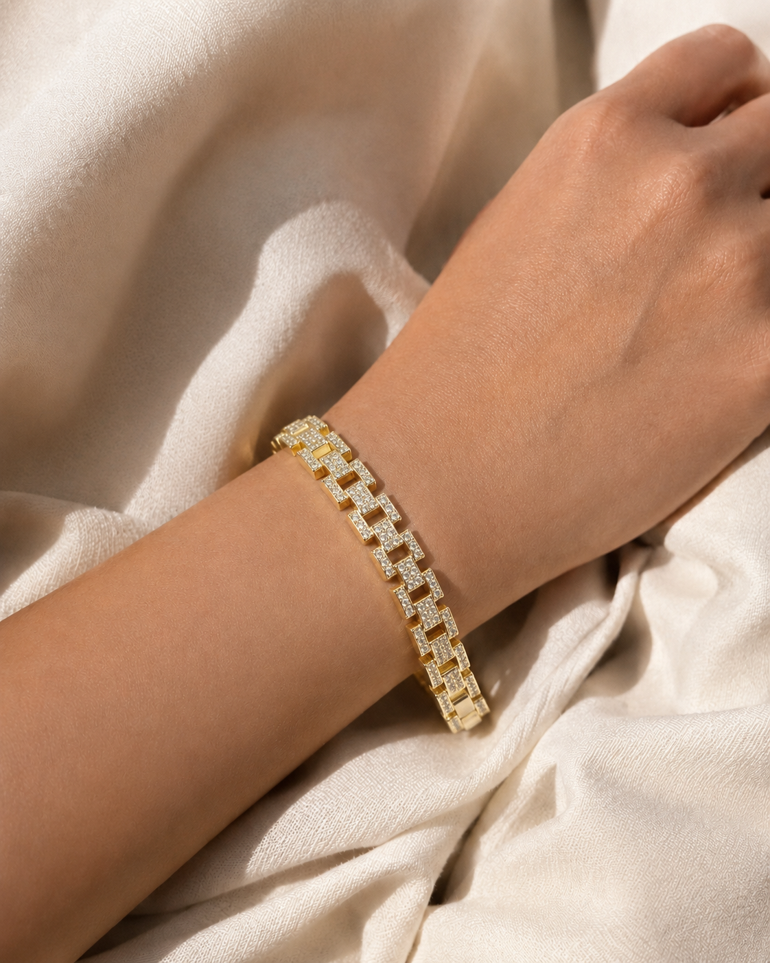 diamond grid bracelet