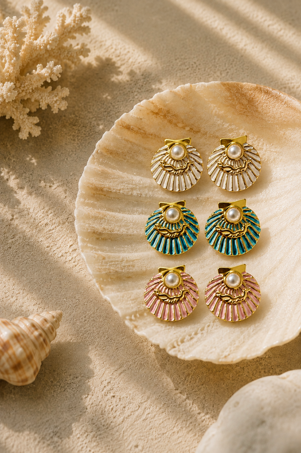Shell Pearl Earrings