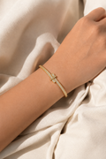 crossline crystal bangle