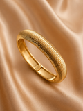 ribbed gold bangle