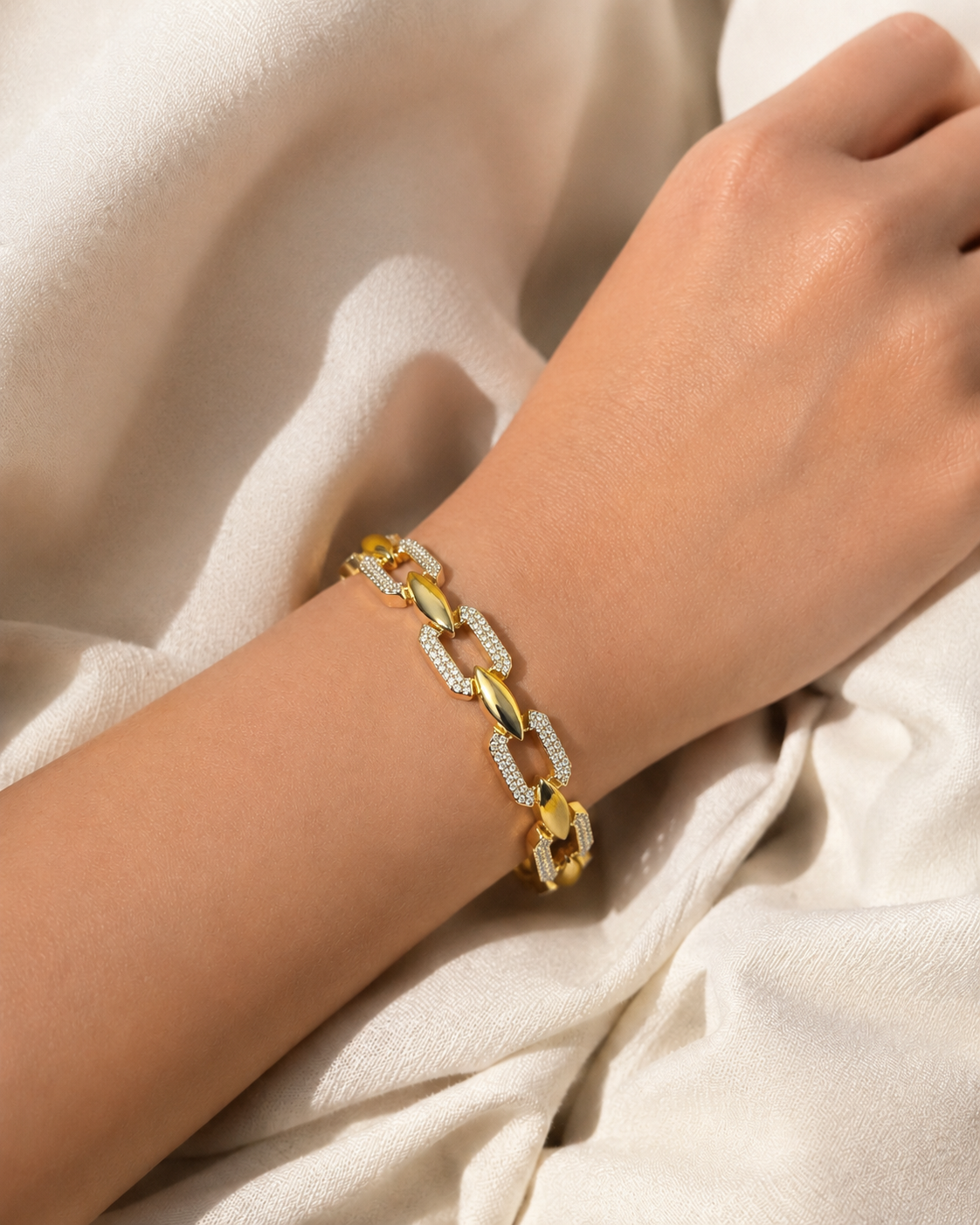 marquise link bracelet